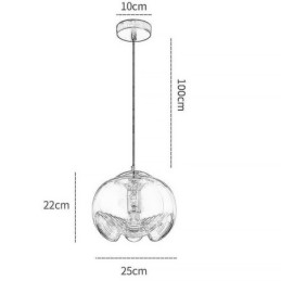 Stamen lasiriippuvalaisin Moderni minimalistinen takorautainen kattovalaisin