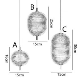 Water Ripple riippuvalaisin Moderni minimalistinen takorautainen kattovalaisin