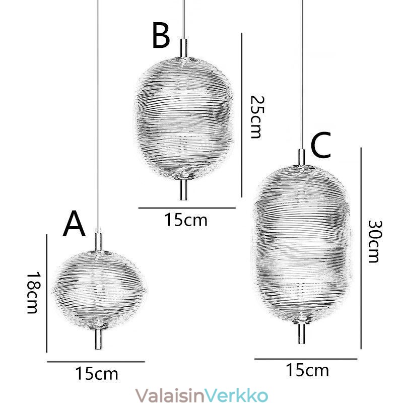 Water Ripple riippuvalaisin Moderni minimalistinen takorautainen kattovalaisin