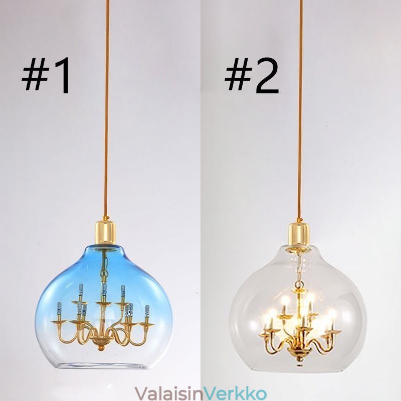 Lasiriippuvalaisin Moderni minimalistinen takorautainen kattovalaisin 9 valoa