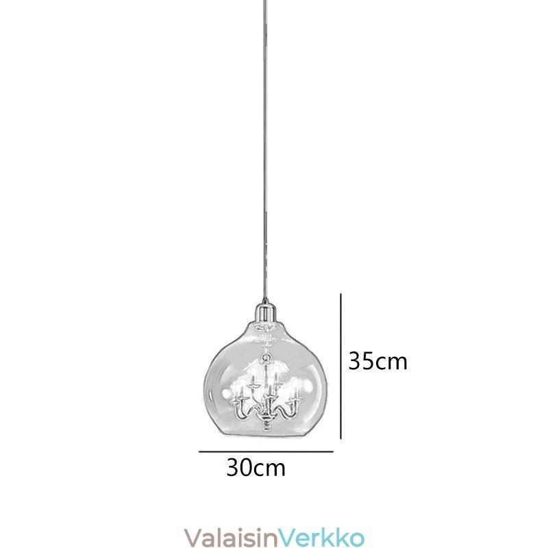 Lasiriippuvalaisin Moderni minimalistinen takorautainen kattovalaisin 9 valoa