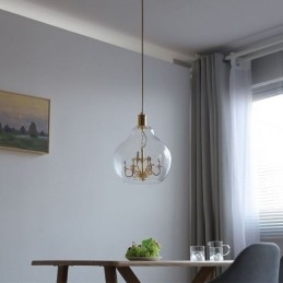 Lasiriippuvalaisin Moderni minimalistinen takorautainen kattovalaisin 9 valoa