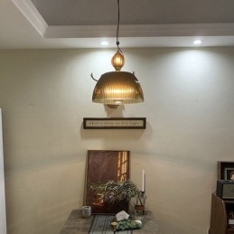 Laskostettu hame-riippuvalaisin Moderni minimalistinen takorautainen pieni kattovalaisin