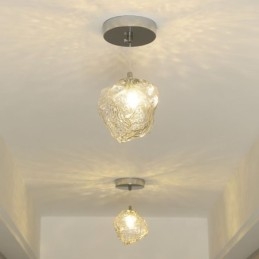 Lasiriippuvalaisin Retro-koristelamppu jääkuution muotoinen lampunvarjostin