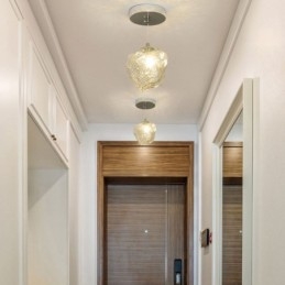 Lasiriippuvalaisin Retro-koristelamppu jääkuution muotoinen lampunvarjostin