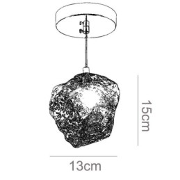 Lasiriippuvalaisin Retro-koristelamppu jääkuution muotoinen lampunvarjostin