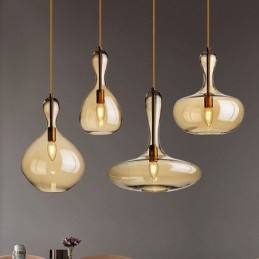 Nordic Glass -riippuvalaisin Amber Shade kattovalaisin