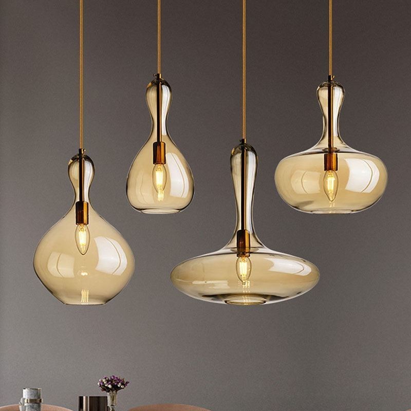 Nordic Glass -riippuvalaisin Amber Shade kattovalaisin