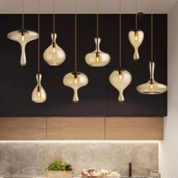 Nordic Glass -riippuvalaisin Amber Shade kattovalaisin