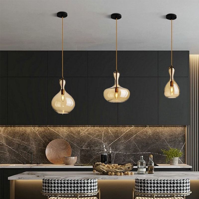 Nordic Glass -riippuvalaisin Amber Shade kattovalaisin