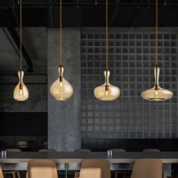 Nordic Glass -riippuvalaisin Amber Shade kattovalaisin