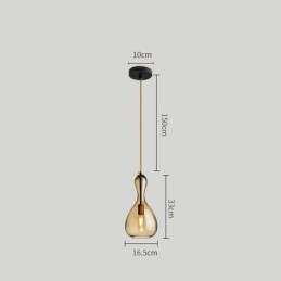 Nordic Glass -riippuvalaisin Amber Shade kattovalaisin