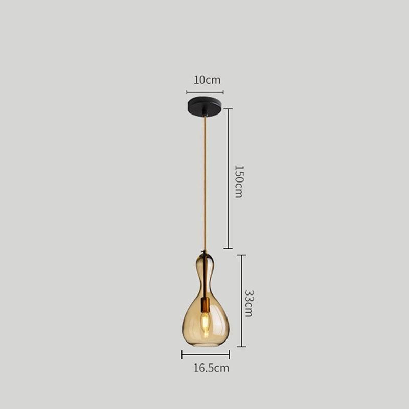 Nordic Glass -riippuvalaisin Amber Shade kattovalaisin