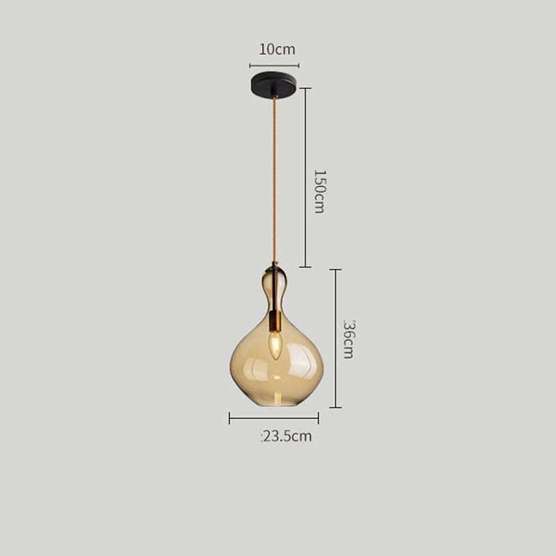 Nordic Glass -riippuvalaisin Amber Shade kattovalaisin