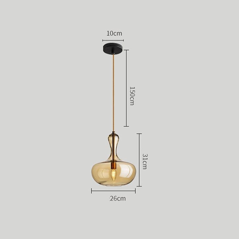 Nordic Glass -riippuvalaisin Amber Shade kattovalaisin