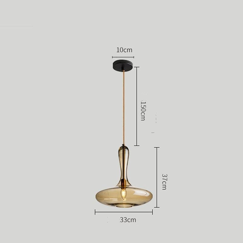 Nordic Glass -riippuvalaisin Amber Shade kattovalaisin