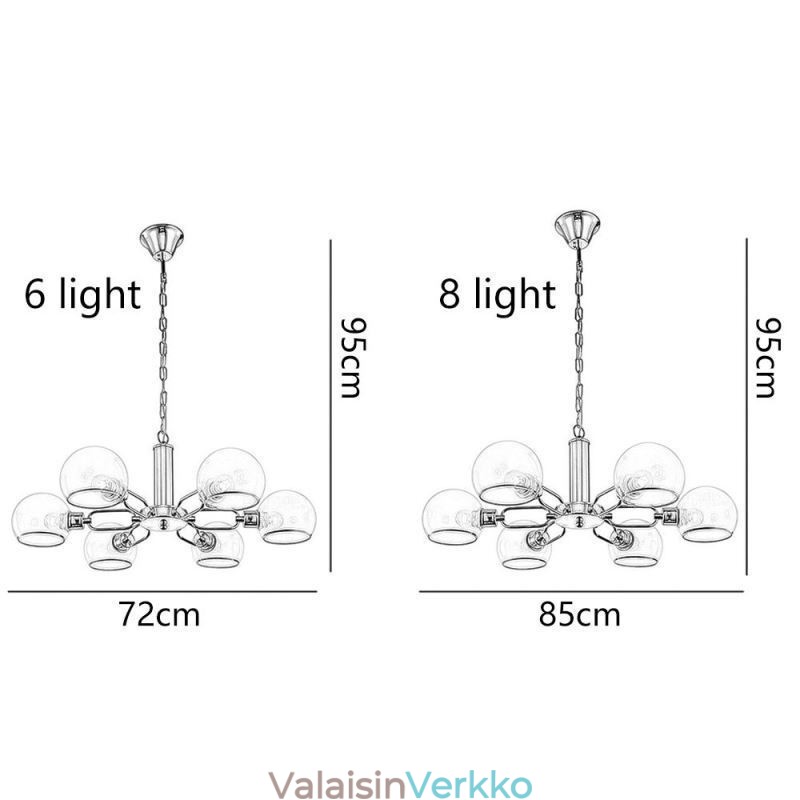 Lasiriippuvalaisin Moderni minimalistinen takorautainen kattovalaisin