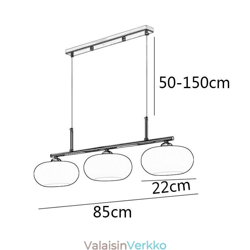 Pohjoismainen lasiriippuvalaisin Luova takorautainen kattovalaisin