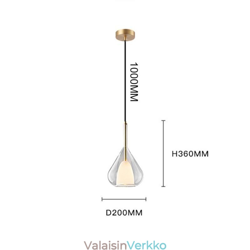 Riippuvalaisin Modernit minimalistiset kaksoislasiset kattovalaisimet