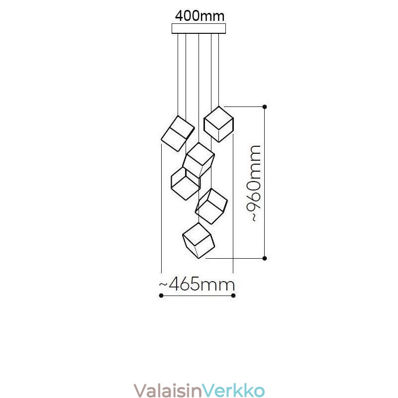Luovat lasiriippuvalaisimet. Paviljonkikattovalot