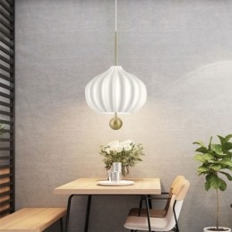 Moderni valkoinen lasiriippuvalaisin pallon muotoinen minimalistinen kattovalaisin