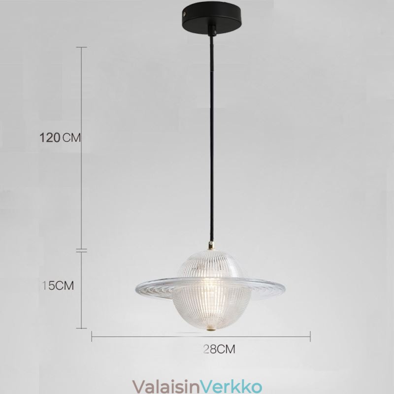 Moderni lasiriippuvainen valomuotoinen kattovalaisin