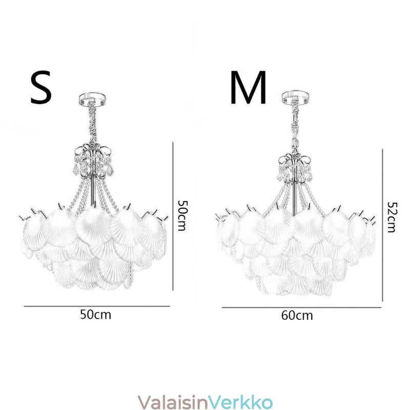 Eurooppalainen lasiriippuvalaisin Postmoderni kampasimpukkavalaisin