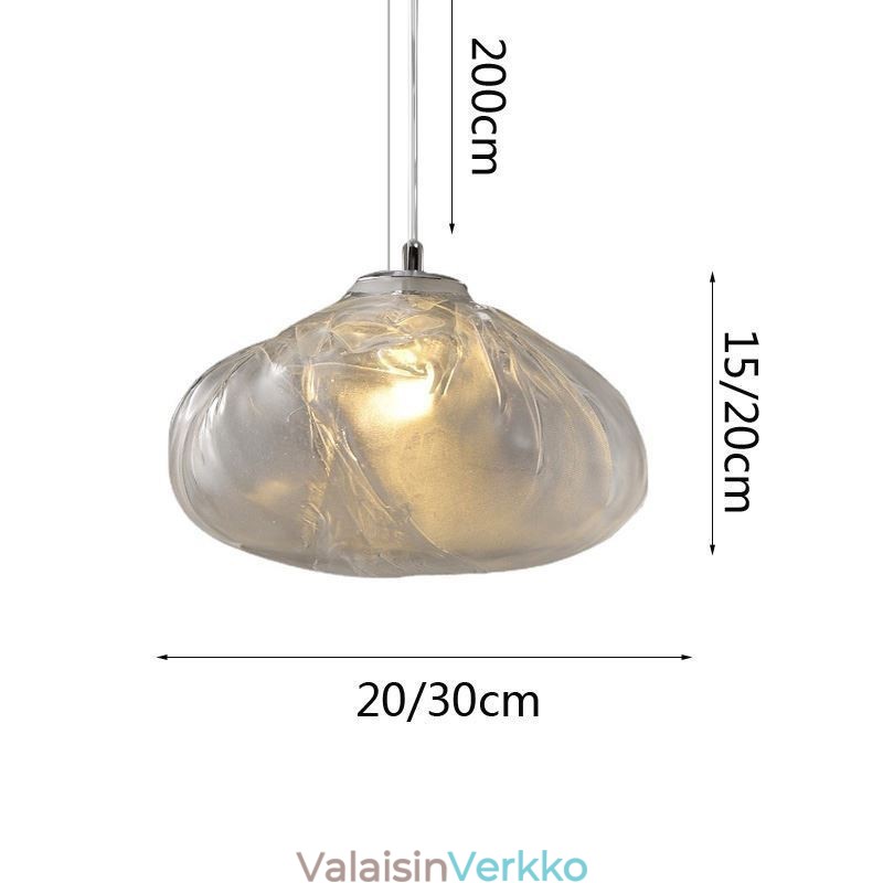 Luova pohjoismainen riippuvalaisin Lasikruunu Art Riippuvalaisin