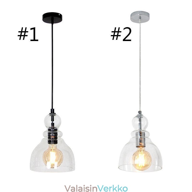 Moderni rautainen riippuvalaisin Kurpitsa lasiriippuvalaisin