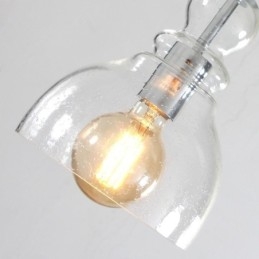 Moderni rautainen riippuvalaisin Kurpitsa lasiriippuvalaisin