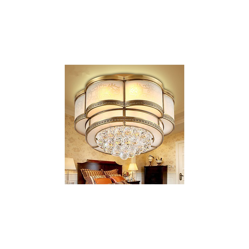 Perinteinen klassinen Rustic Lodge Crystal Brass Metal Upload Mount