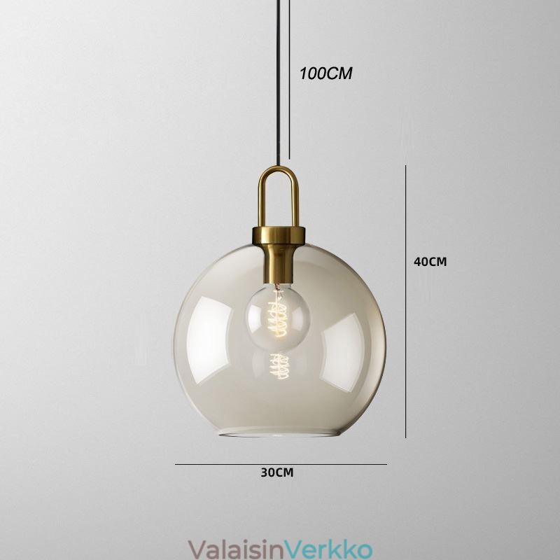 3 valoa riippuvalaisin lasivarjostimella