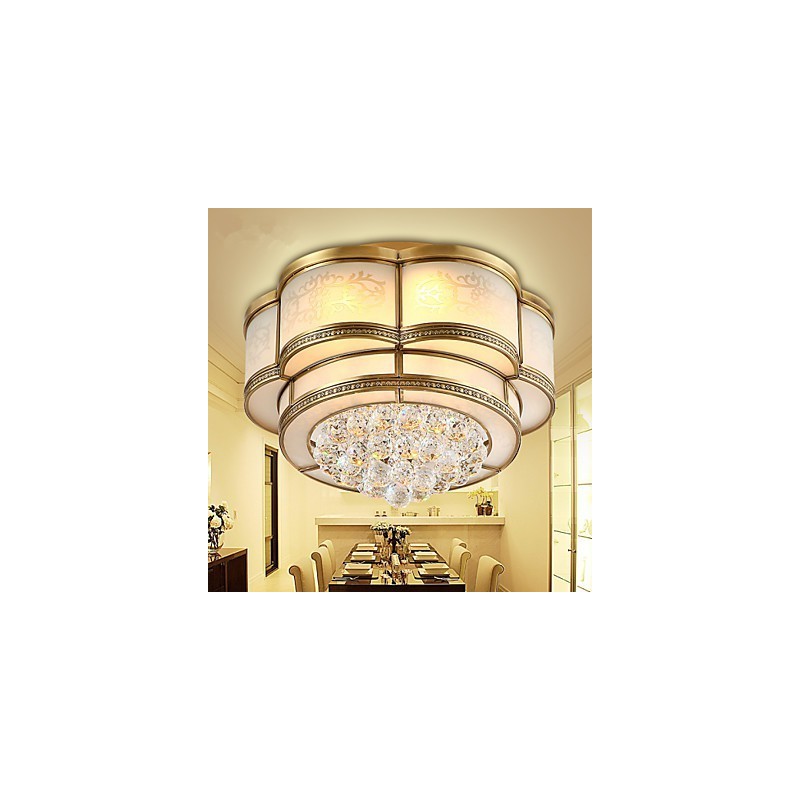 Perinteinen klassinen Rustic Lodge Crystal Brass Metal Upload Mount