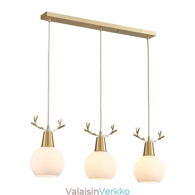 Moderni yksinkertainen kupaririippuvalaisin Antler riippuvalaisin