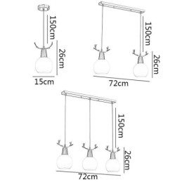 Moderni yksinkertainen kupaririippuvalaisin Antler riippuvalaisin