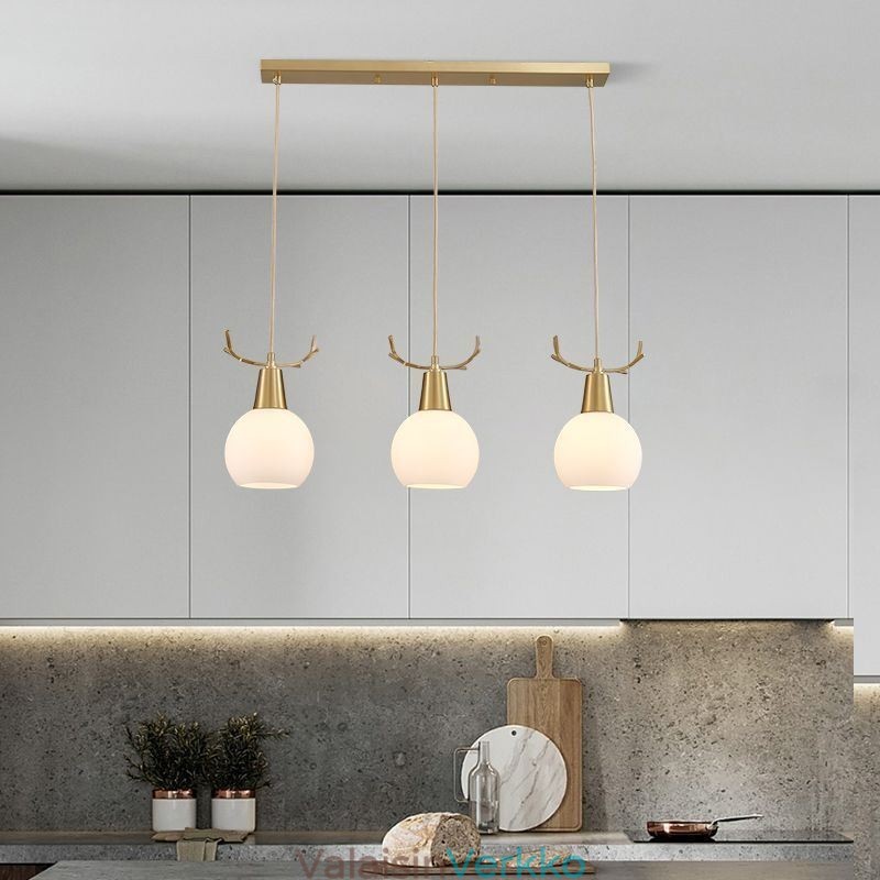 Moderni yksinkertainen kupaririippuvalaisin Antler riippuvalaisin