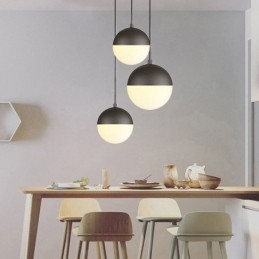 Moderni lasipalloriippuvalaisin Island Ideas -lamppu