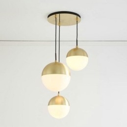 Moderni lasipalloriippuvalaisin Island Ideas -lamppu