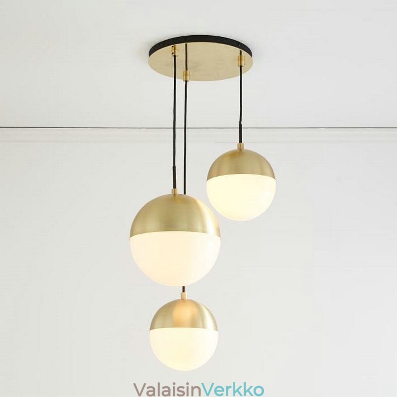 Moderni lasipalloriippuvalaisin Island Ideas -lamppu