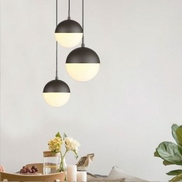 Moderni lasipalloriippuvalaisin Island Ideas -lamppu