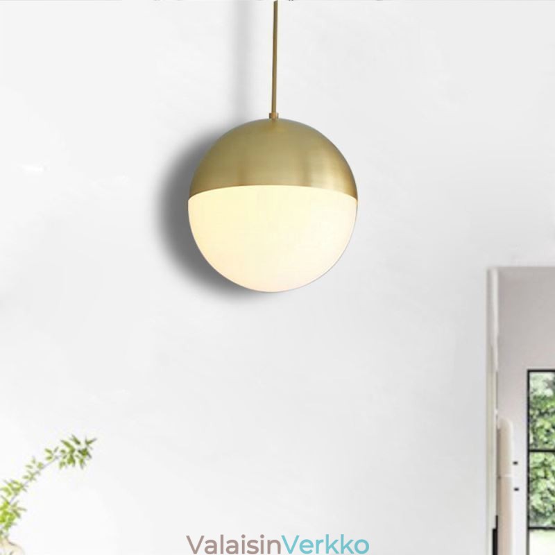 Moderni lasipalloriippuvalaisin Island Ideas -lamppu