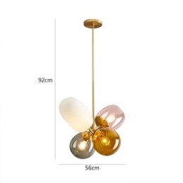 Nordic Unique Pendant Light värillinen lasi Princess Balloon Light Children