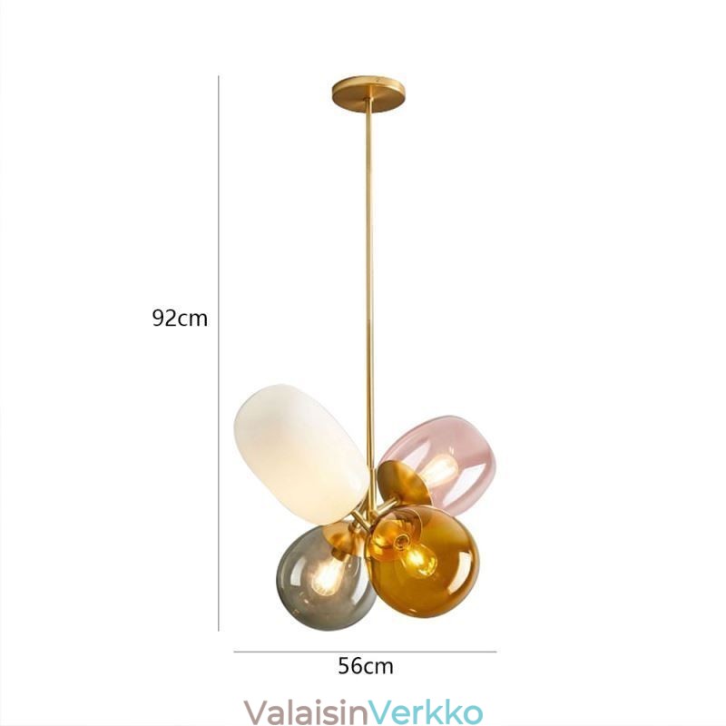 Nordic Unique Pendant Light värillinen lasi Princess Balloon Light Children