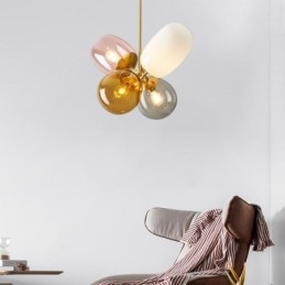 Nordic Unique Pendant Light värillinen lasi Princess Balloon Light Children