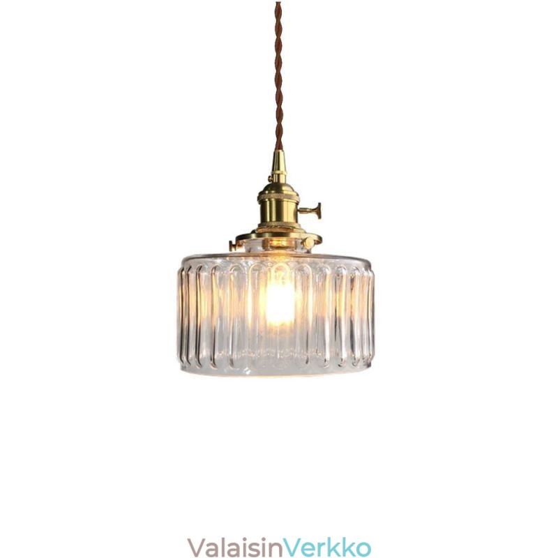 Jelly Jar Kirkas Ribbed Lasi Riippuvalaisin Twist Switch
