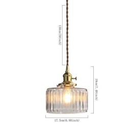 Jelly Jar Kirkas Ribbed Lasi Riippuvalaisin Twist Switch