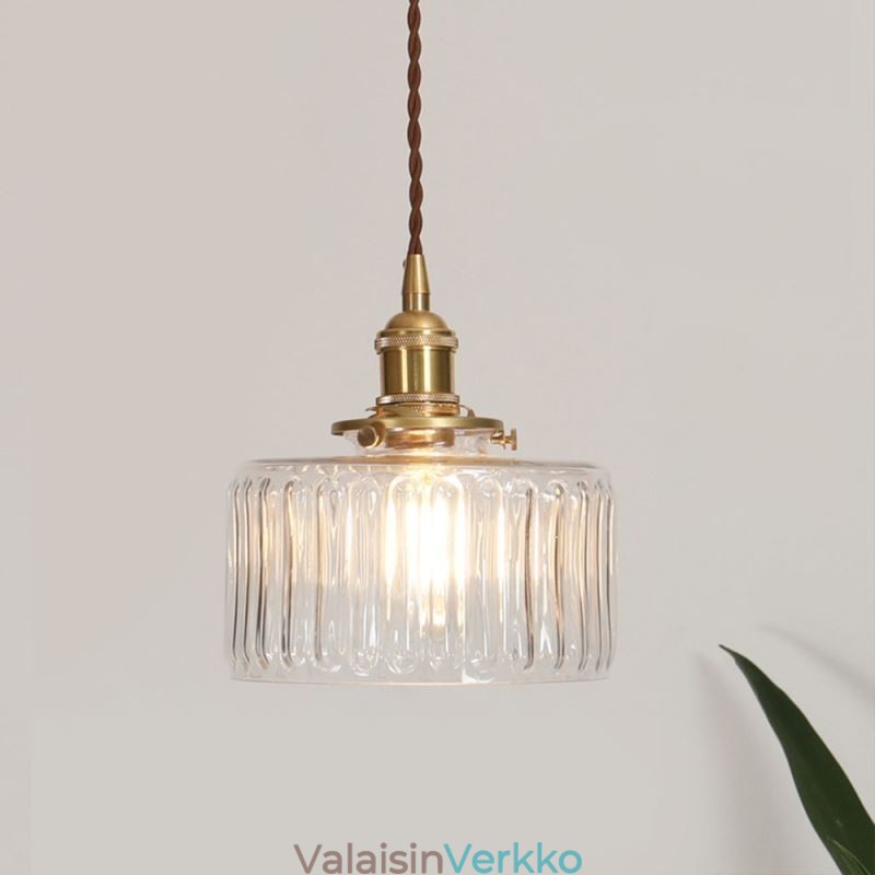 Jelly Jar Kirkas Ribbed Lasi Riippuvalaisin Twist Switch