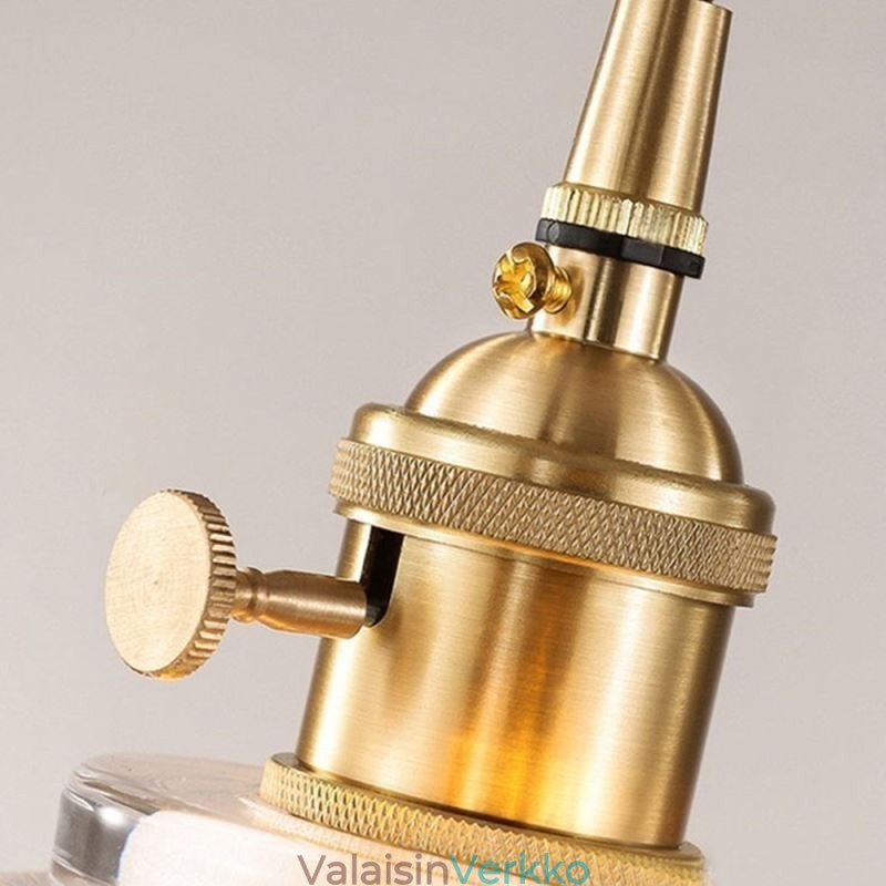 Jelly Jar Kirkas Ribbed Lasi Riippuvalaisin Twist Switch