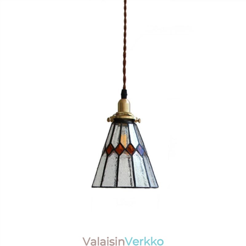 Maalaistyylinen kattovalo Riippuvalaisin lasimaalauksille
