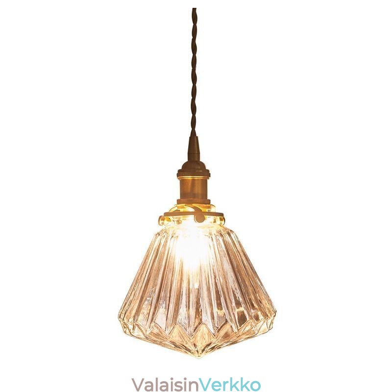 Kirkas Diamond Ribbed Lasi riippuvalaisin